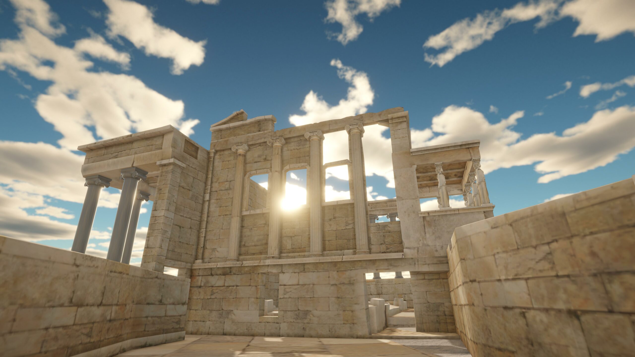 Acropolis ruins in AR