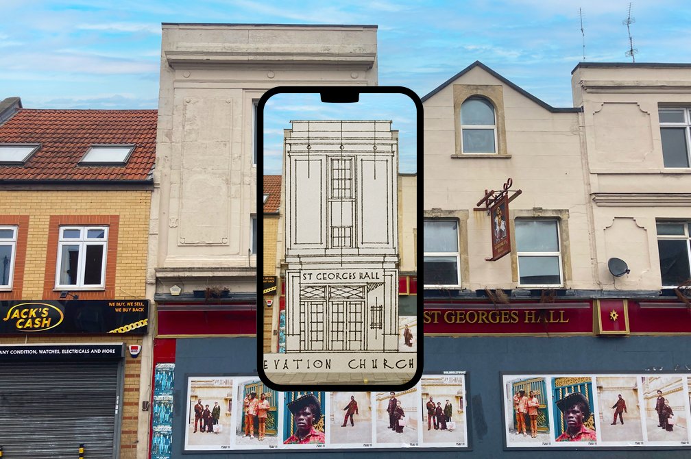 St Georges 1920s Cinema AR, AR trails, augmented reality for museums and archives, augmented reality for arts and culture, augmented reality for local heritage, windows to the past, Zubr Curio, AR VR, digital preservation