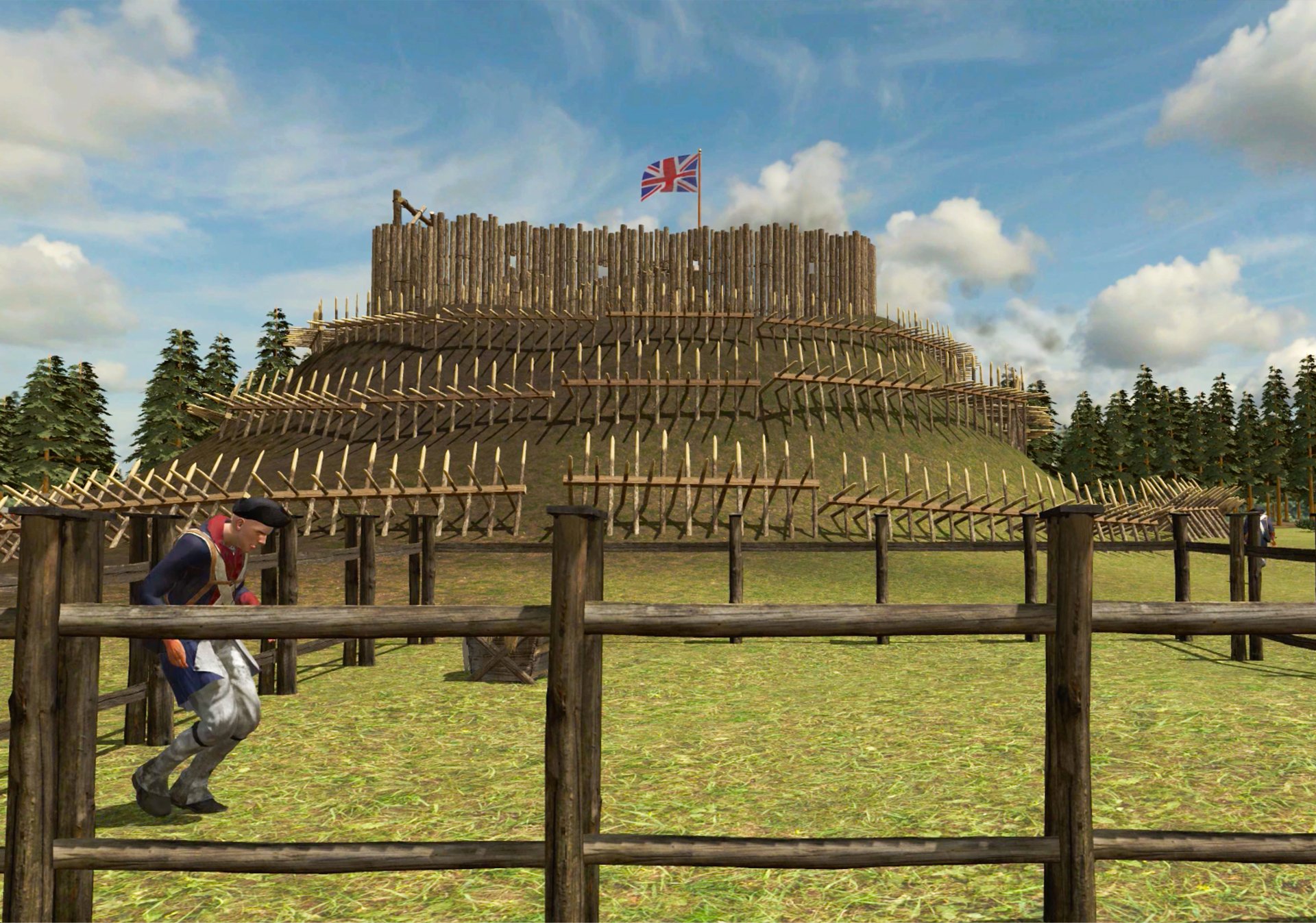 Fort Watson Virtual scene during the Revolutionary war